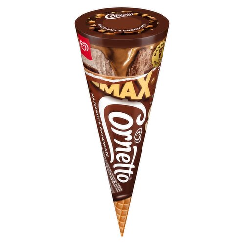 Cornetto Max Hazelnut & Chocolate Ice Cream Cone (115 ml)