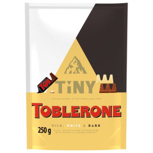Toblerone Milk, White & Dark Chocolate Bag (250 g)