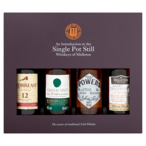 Triple Distilled Single Pot Still Irish Whiskeys 4 Pack (20 cl)
