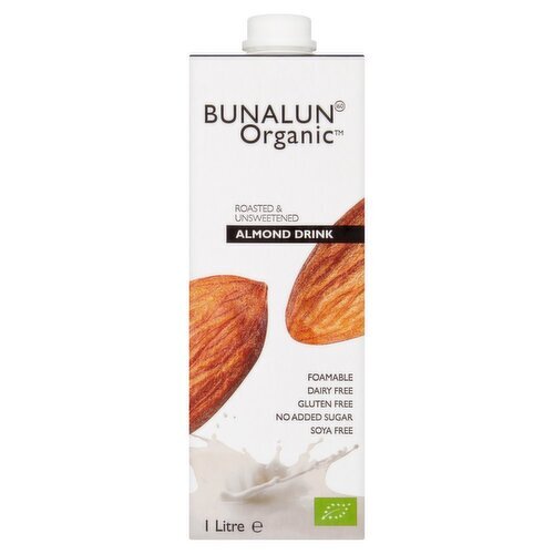 Bunalun Dairy Free Organic Unsweetened Almond Milk (1 L)