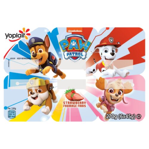 Yoplait Paw Patrol Fromage Frais 6 Pack (270 g)