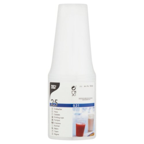 Pap Star Cups 200ml 25 Pack (25 Piece)