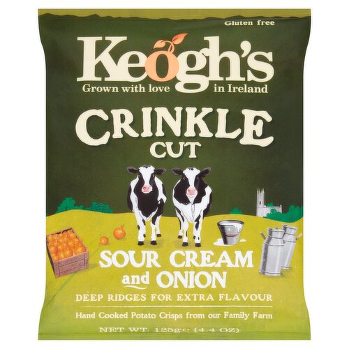 Keoghs Crinkle Cut Sour Cream & Shamrock (125 g)