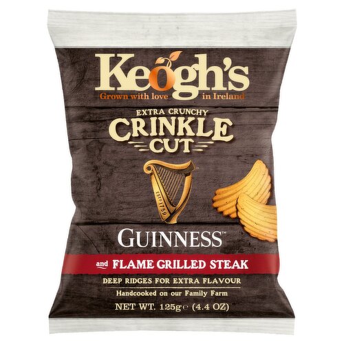 Keoghs Crinkle CUt Crisps Guinness & Flame Grilled Steak (125 g)