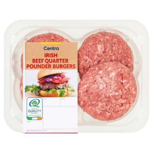 Centra Irish Beef Quarter Pounders Gluten Free 4's (454 g)