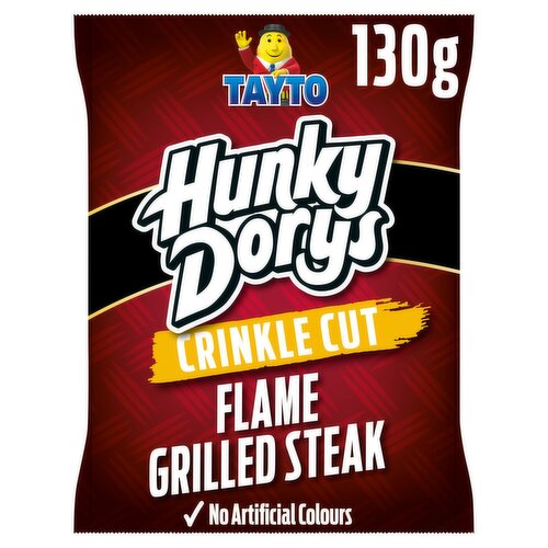 Tayto Hunky Dorys Flame Grilled Steak Crisps (130 g)