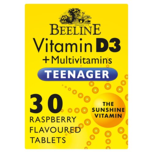 BeeLine Vitamin D3 + Multivitamin Tablets for Teenagers (30 Piece)