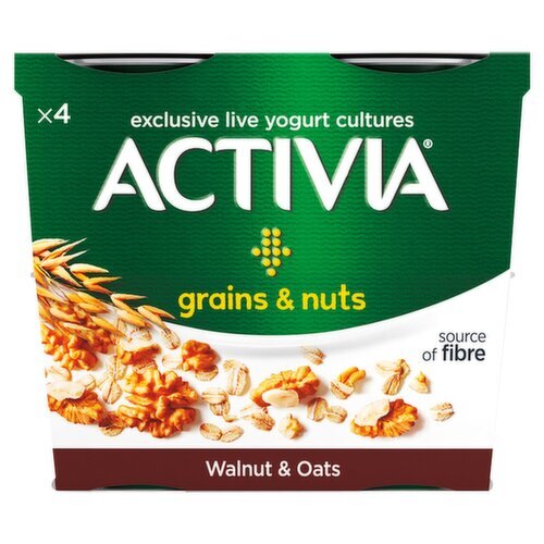 Danone Activia Grains & Nuts Walnut & Oats 4 Pack (120 g)