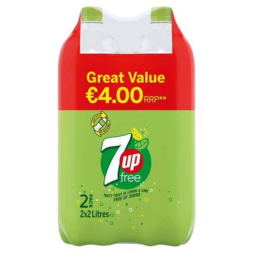 7Up Free Lemon Lime Twinpack Bottles (2 L)