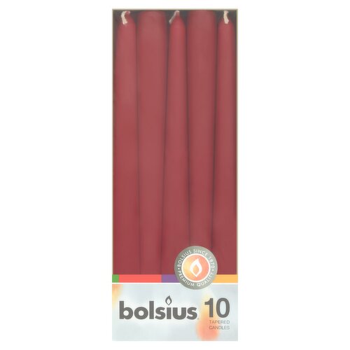 Bolsius Red Dinner Candles 10 Pack (1 Piece)