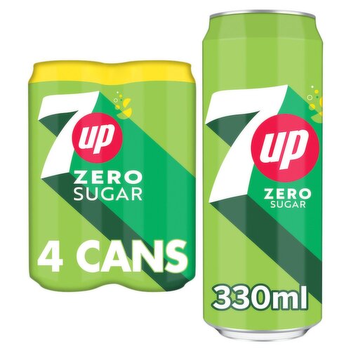 7UP Zero Can 4 Pack (330 ml)