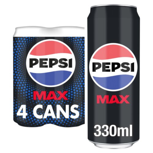 Pepsi Max Can 4 Pack (330 ml)