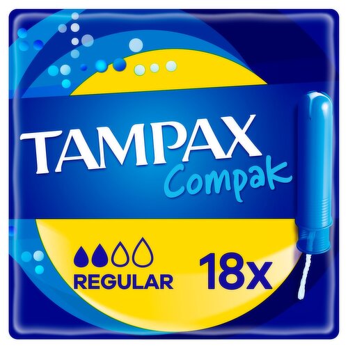 Tampax Compak Regular Applicator Tampons (18 Piece)