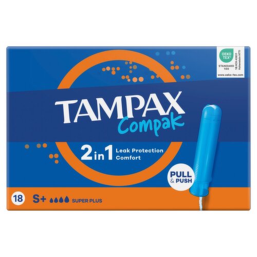 Tampax Compak Super Plus Tampons (18 Piece)