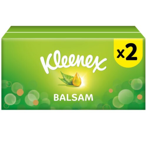Kleenex Balsam Regular Twin Pack (128 Sheets)