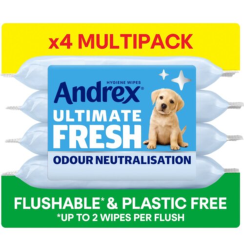 Andrex Ultimate Fresh Moist Toilet Tissue Hygiene Wipes (144 Piece)