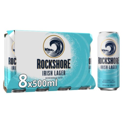 Rockshore Irish Lager Can 8 Pack (500 ml)