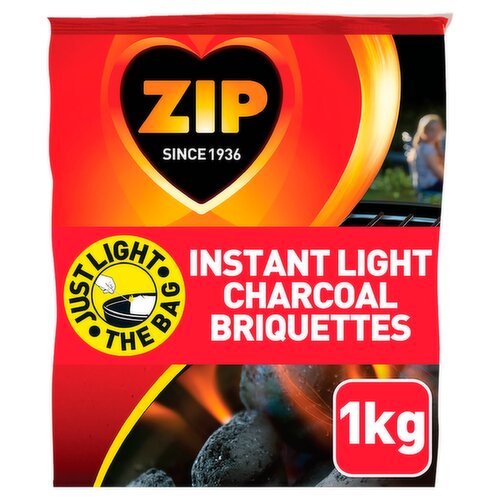 Zip Instant Light Charcoal Briquettes (1 kg)