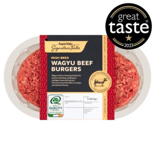 SuperValu Fresh Irish Wagyu Beef Burgers 2 Pack (320 g)