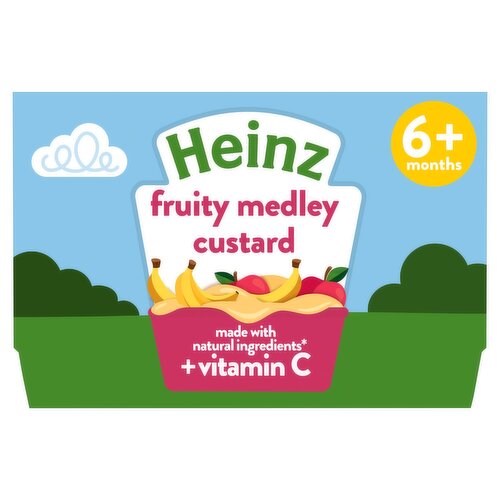 Heinz By Nature Fruity Medly Custard 6+ Months 4 Pack (100 g)