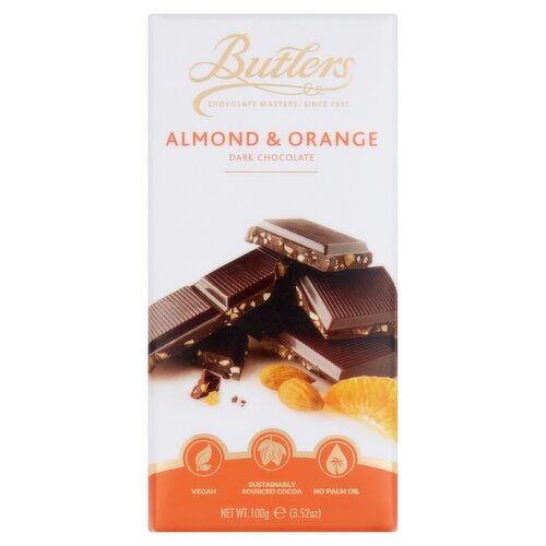 Butlers Almond & Orange Dark Chocolate Bar (100 g)