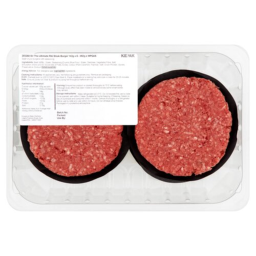SuperValu 5oz Rib Steak Beef Burger Ultimate (142 g)