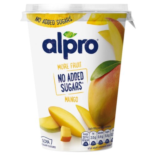 Alpro Mango No Added Sugar Soya Yogurt Alternative (400 g)