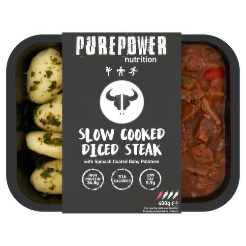 Pure Power Diced Steak & Potato Meal (400 g)