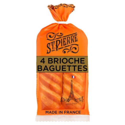 St Pierre Brioche Baguettes 4 Pack  (340 g)