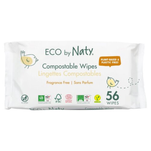 Eco By Naty Unscented Baby Wipes - 56pcs (436 g)