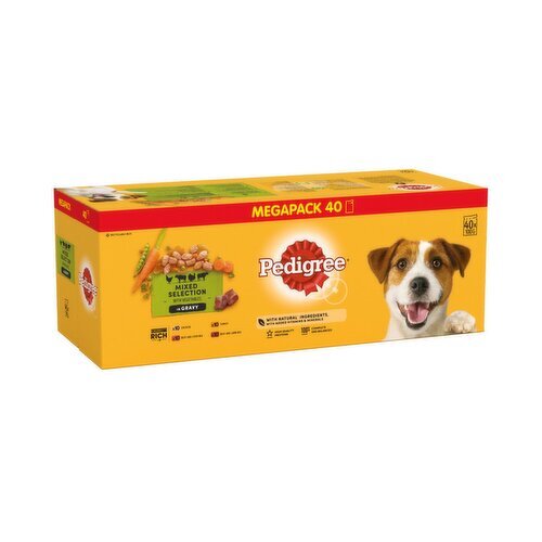 Pedigree Meat & Vegetable Variety Dog Food 40 Pack (4 kg)