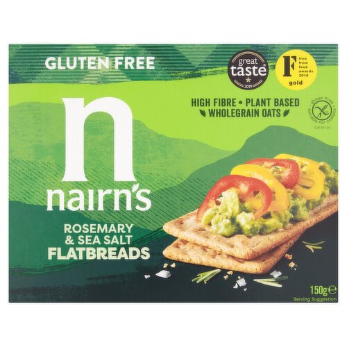 Nairns Gluten Free Flatbreads Rosemary & Sea Salt (150 g)