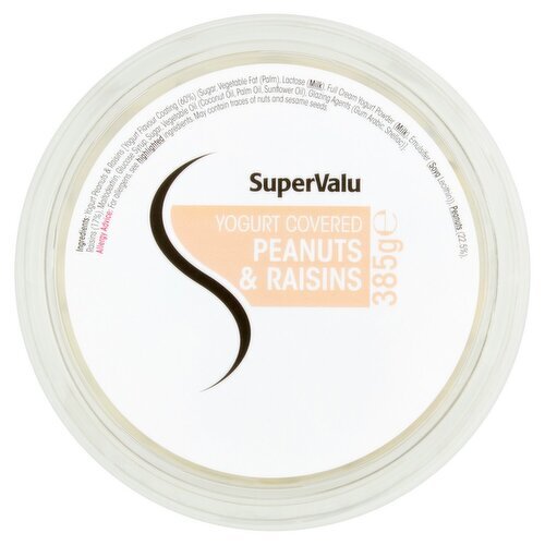 SuperValu Yoghurt Covered Peanuts & Raisins Tub (385 g)