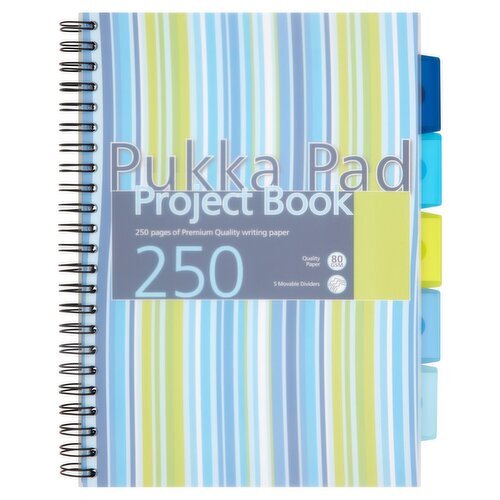 Pukka Stripes Pad Project Book A4 250 Page (1 Piece)