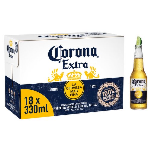 Corona Extra Lager Bottles 18 Pack (330 ml)