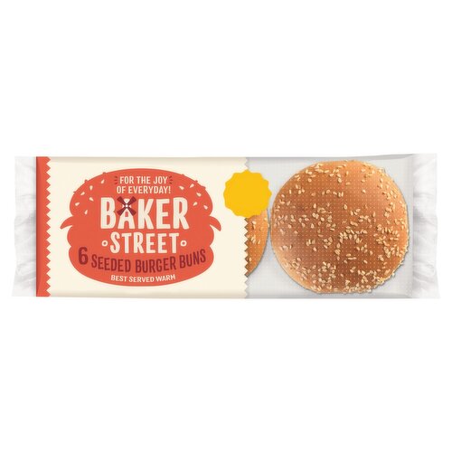 Baker Street Seeded Burger Buns 6 Pack (300 g)