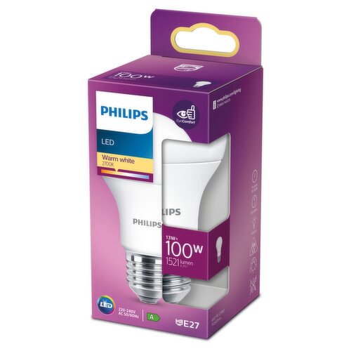 Philips LED 100W E27 Warm White Light Bulb (1 Piece)