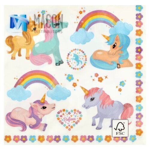 Macon Unicorn Napkins 20 Pack (20 Piece)