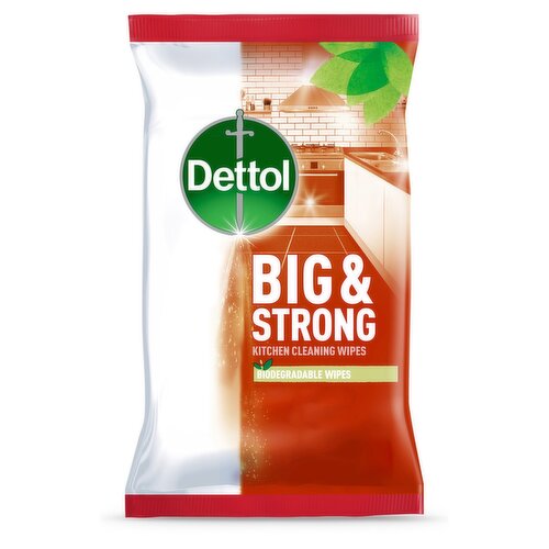 Dettol Big & Strong Antibacterial Kitchen Wipes 25 Pack (25 Piece)