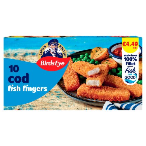 Birds Eye Cod 10 Fish Fingers (28 g)