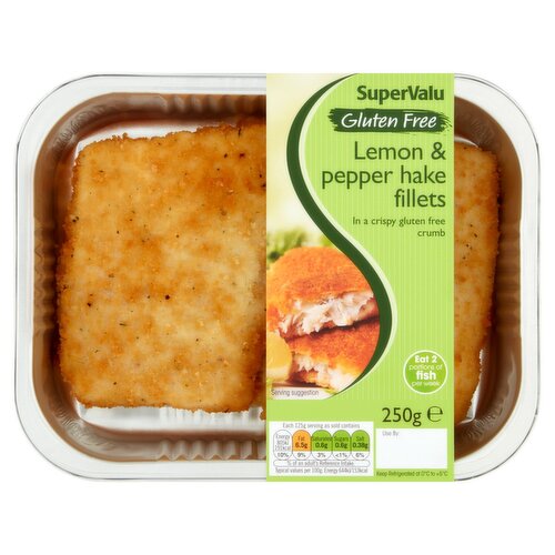 SuperValu Gluten Free Lemon & Pepper Hake Fillets (250 g)