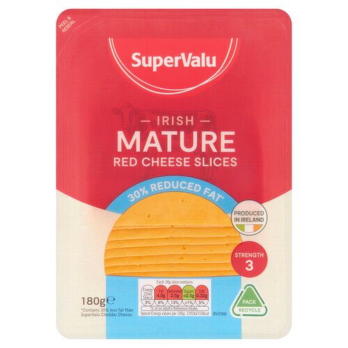 SuperValu Mature Light Red Cheddar Slices (180 g)