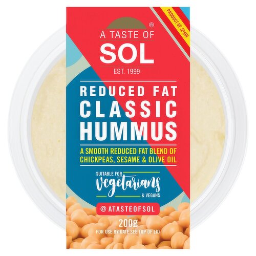 A Taste of Sol Reduced Fat Hummus (200 g)