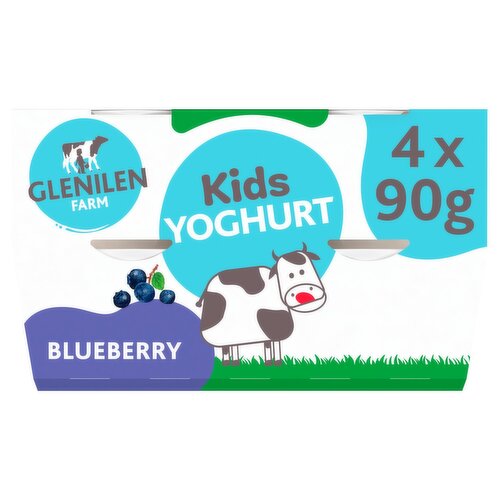 Glenilen Farm Kids Blueberry Yoghurt Pots 4 Pack (90 g)