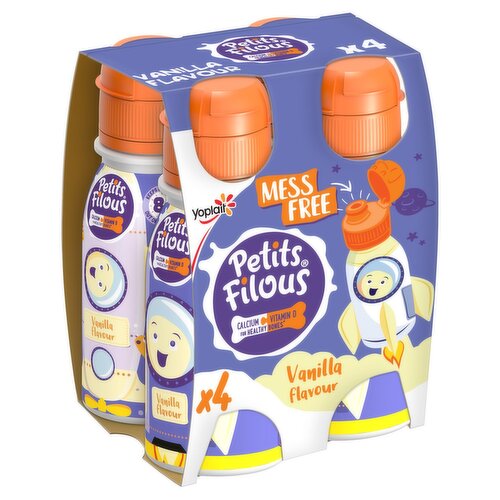 Yoplait Petits Filous Vanilla Yogurt Drinks 4 Pack (400 g)