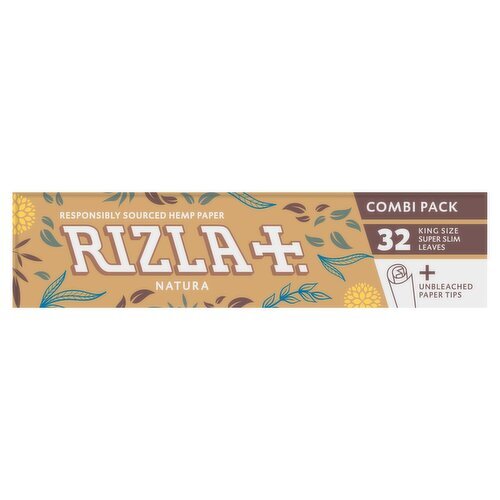 Rizla Natura KS Slim Combi 32 Leaves + Tips (64 Piece)