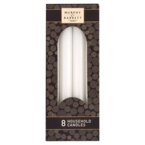 Murphy & Barrett Household Candles 8pk White (8 Piece)