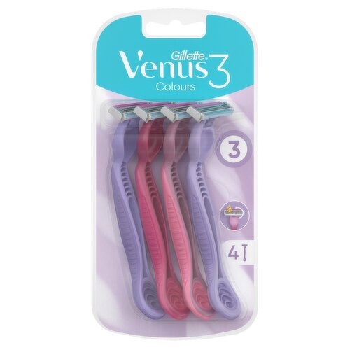 Venus 3 Disposables Coloured (4 Piece)