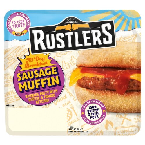 Rustlers All Day Breakfast Sausage Muffin (155 g)