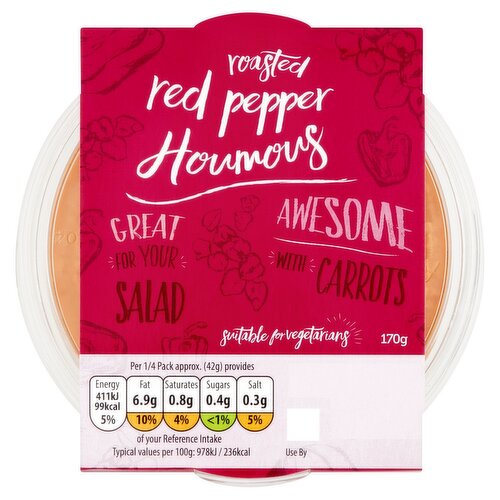 Zorba Roasted Red Pepper Hummus (170 g)